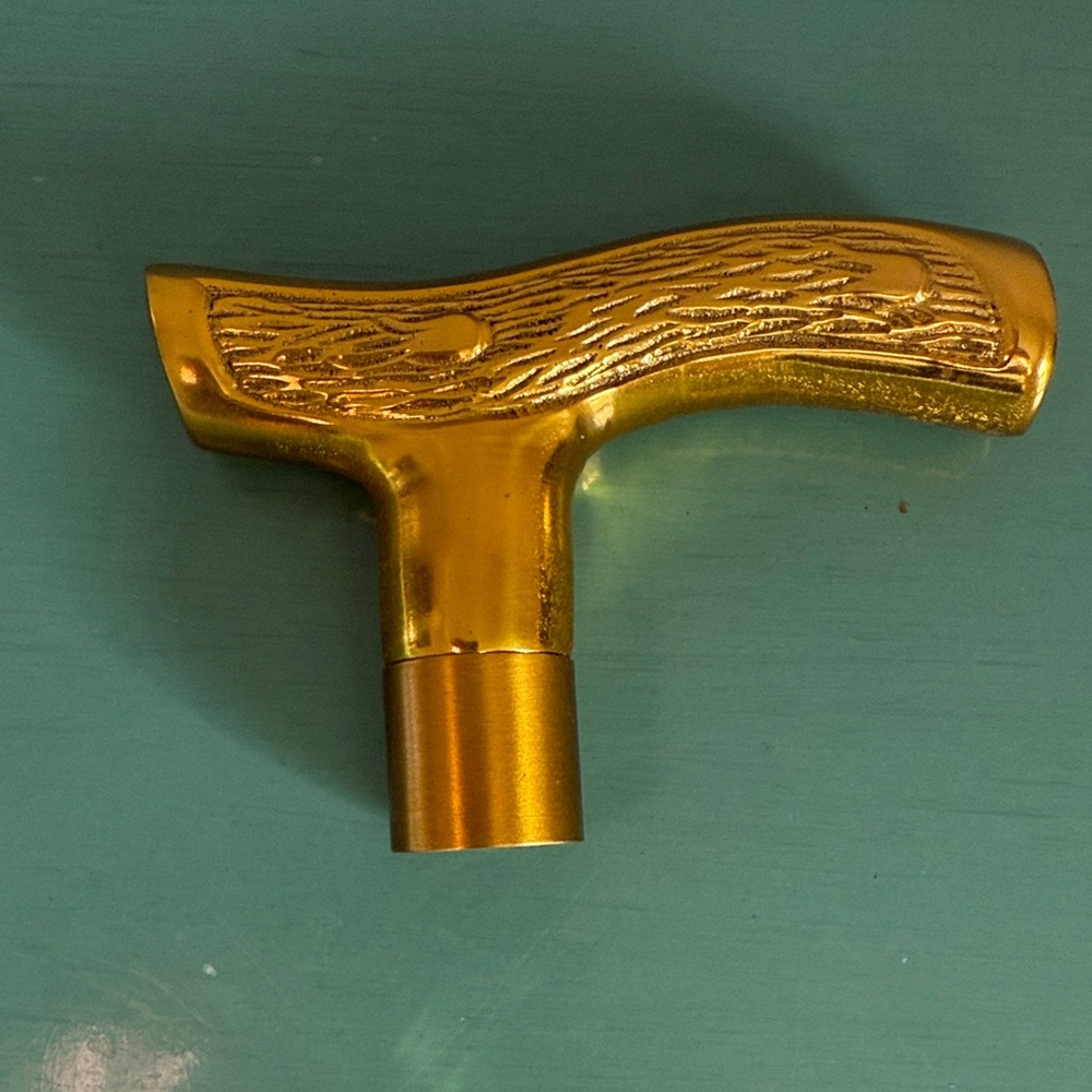 Brass Gold Toned Cane Handle